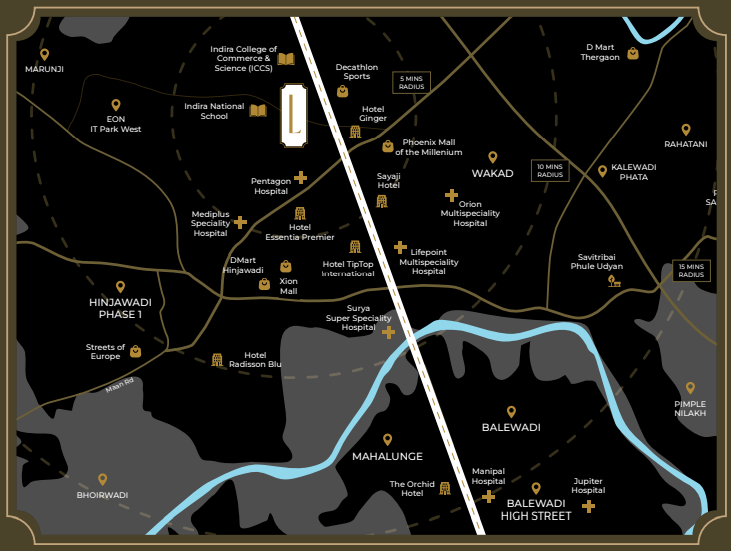 Saheel Wakad near Shani Mandir – Luxury Apartments in Wakad Pune with Excellent Connectivity to Hinjewadi IT Park, Baner, Balewadi High Street and Mumbai–Bangalore Highway